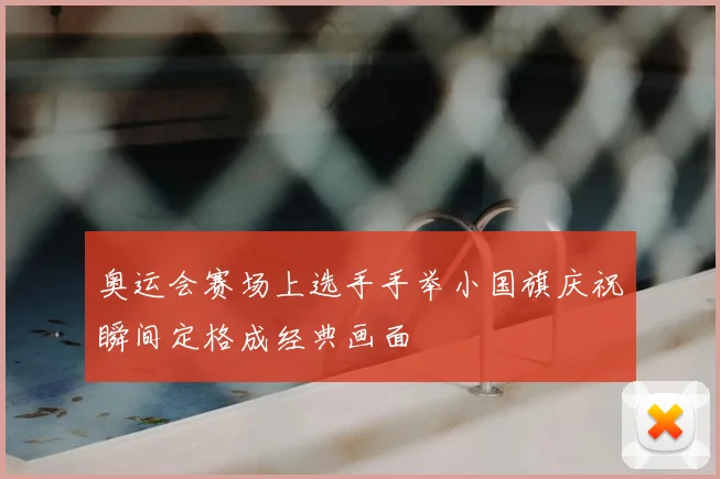 奥运会赛场上选手手举小国旗庆祝瞬间定格成经典画面
